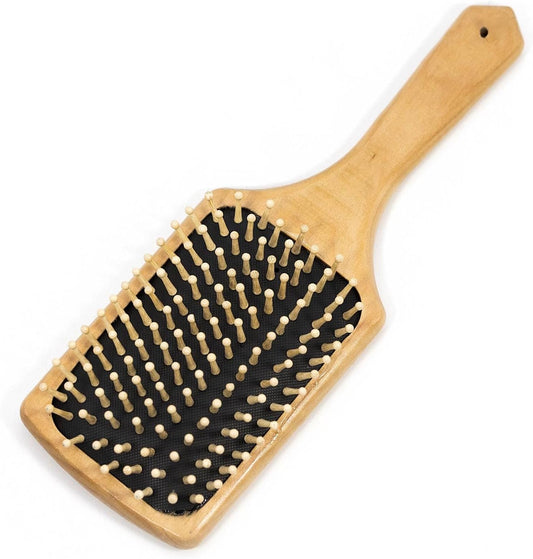 Jeffers Equine Wooden Mane & Tail Brush for Horses | Brown | 9.5"