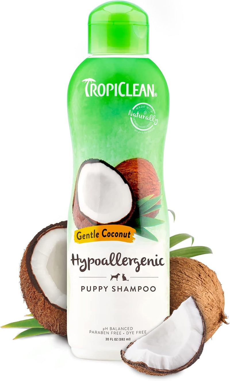 TropiClean Gentle Puppy Shampoo, Sensitive Skin, Coconut Scent, 20oz