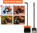 Pooper Scooper for Dogs, 46'' Long Handle Large & Small Breeds, Yard & Outside Waste Pickup, Rake with Bag Attachment & 