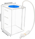 Aquarium Choice Acryli Made Liquid Storage Bucket Dosing Pump Reservoir Container (4.25 * 4.25 * 6.5 Inch;1500ml/1.5L（Bl