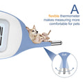 Pet Thermometer, Friendly Short Probe,Comfort Flexible,10-Sec Reading, Rectal Thermometer for Dogs Cats,30 Probe Covers 