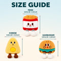 3 Pack Catnip Toys for Cats, Plush Cat Toys with Bells, Cute Fast Food Cat Toy Set with Hamburger, French Fries & Cheese