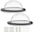 Hamiledyi 2 Pack Dog Fence Window, 12.4" Acrylic Dome Window Clear Bubble Peek Window, Dog Playground Window Pet Bubble 