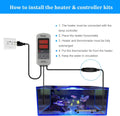 hygger 200W Titanium Aquarium Heater for Salt Water and Fresh Water, Digital Submersible Heater with External IC Thermos