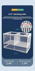 4IN1 Small Fish Breeder Box w/Mesh, Scoop & Siphon Guppy Betta