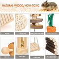 Hamster Chew Toys Set Small Animal Molar Toys Teeth Care Wooden Accessories for Guinea Pigs,Chinchillas,Gerbils,Mice,Rat