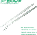 2pcs 18.9 inch Aquarium Tweezers with Hanger, 2025 New Extra Long Feeding Tongs, Stainless Steel Large Aquascape Tools f