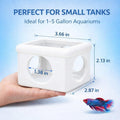 White Floating Betta Hideout with Round Side Holes – 3D Floating Breeding Box & Resting Cave with Window – Feeding Platf