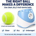 HADIZA Automatic Ball Launcher for Dogs, Rechargeable Thrower Machine, Adjustable 10/20/30 ft Range, 6 Mini 2 Inch Tenni