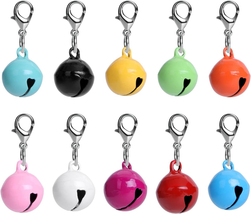 Amabro Pet Bells for Cat Dog, 10 PCS Cat and Dog Round Bells for Collar