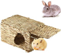 Tfwadmx Rabbit Grass House 2PCS, Extra Large - Natural Hand Woven Seagrass Play Hay Bed, Hideaway Hut Toy for Bunny Hams