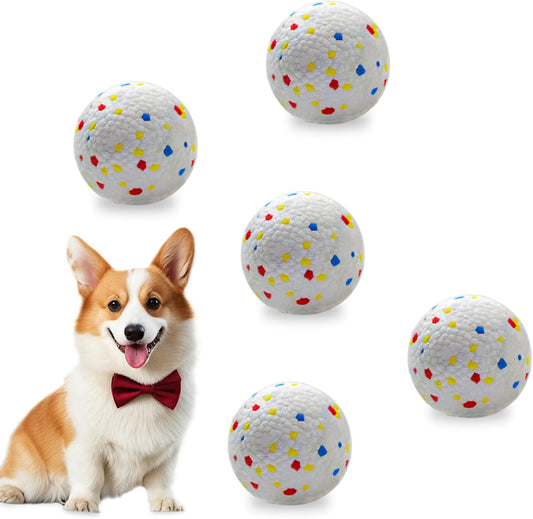 Dog Toy Balls 2.2 Inch, Indestructible Dogs Balls 5 Pack for Aggressive Chewers, Durable Interactive Toys for Small and 