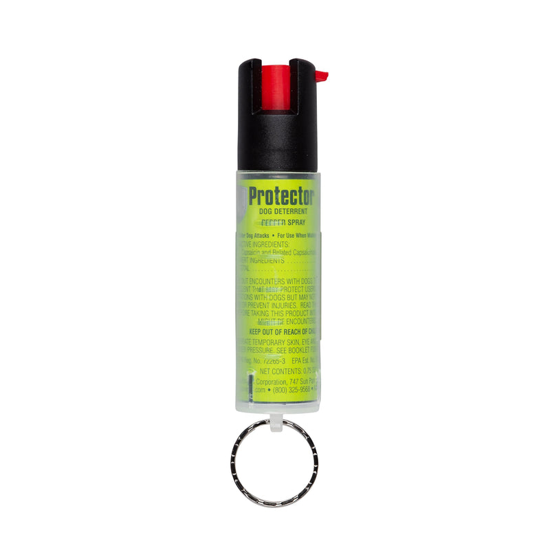 SABRE Protector Dog Spray with Key Ring, 14 Bursts, 12-Foot (4-Meter) Range, Humane Dog Attack Deterrent, Maximum Strength Allowed By EPA