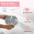 YINEYA 2 Pcs Silicone Slow Feeder Cat Bowl, Cat Slow Feeder for Food Training, Interactive Puzzle Bowls for Puppy, Kitten Dishes to Prevent Overeating, Treat Toys Suitable for Dry and Wet Food