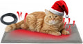 Cat Heating Pad for Bed Wamming: Electric 21.65"x13.77" Heated Cozy Mat with Removable Washable Cover Indoor Pet House P