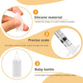Pet Nursing Kit, Kitten Bottle & Syringes Feeding Set with Silicone Nipples