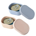 SLSON Canned Cat Food Storage Container for 3oz Cat Cans, 2Pack Silicone Airtight Can Cover Pet Food Sealer Reusable Sealing Box for 2.56''/65mm Can Keep Food Fresh