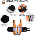 Dog Life Jacket Swimming Vest Lightweight High Reflective Pet Lifesaver with Lift Handle, Leash Ring Orange,XS