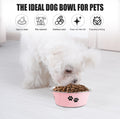 Stainless Steel Dog Bowls, Nonslip Rubber Bottom No Spill Proof Skid Metal Insulated Dog Bowls for Large Medium Small Breed Dogs (Pink, 3.6 Cups/29 OZ)
