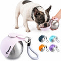 Cibaabo 2 in 1 Portable Dog Water Bottle with Bowl, 10 oz Stainless Steel No-Spill Travel Pet Water Dispenser with Collapsible Silicone Bowl for Small Dog & Puppy Walking Hiking Outdoor
