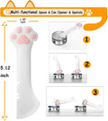 Joyinjojo Cat Food Can Lids with Cat Food Spoon, 4 Pack Small Silicone Pet Food Can Covers Lids for Cat Food Cans 3 oz, 