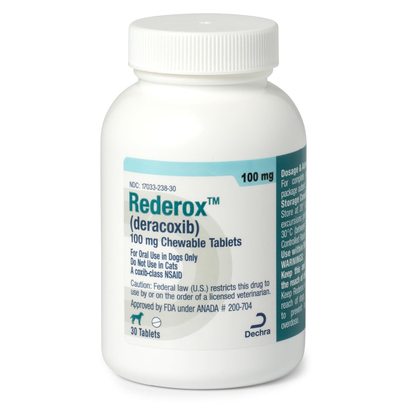 Rederox® (deracoxib) Chewable Tablets for Dogs - 100mg, 30 Tablets