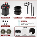 PONDFORSE Canister Filter, External Aquarium Filter Ultra-Quiet with Media
