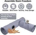 TiLanmiy Cat Tunnel, Durable Suede Collapsible Cat Play Tube Toys with Play Ball, Indoor Cat Tunnel for Cat, Puppy, Kitty, Kitten, Rabbit (Small)