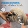 Fenice Totem Dog Grooming Scissors: 7 inch Pet Curved Shears Made Of Japanese 9CR Advanced Stainless Steel Professional Grooming Scissors for Dogs Cats and Other Pets