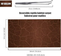2 Pack Reptile Carpet Desert Reptile Mat & Reversible Substrate, Terrarium Liner Bedding, for Lizard,Chameleon,Gecko,Sna