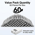 E6 Horseshoe Nails, 60 Pcs - 2.1 Inch Galvanized & Polished Steel Farrier Nails, Sharp Bevel Tip for Precision Driving, 