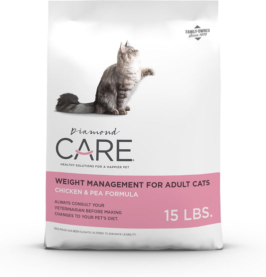 DIAMOND CARE Weight Management Adult Dry Cat Food, Chicken, 15lb