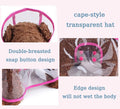 Pet Raincoat,Small Dog Waterproof Puppy Raincoat Coat Transparent Pet Dog Rainwear Clothes for Small Dogs Cats (S, Pink)