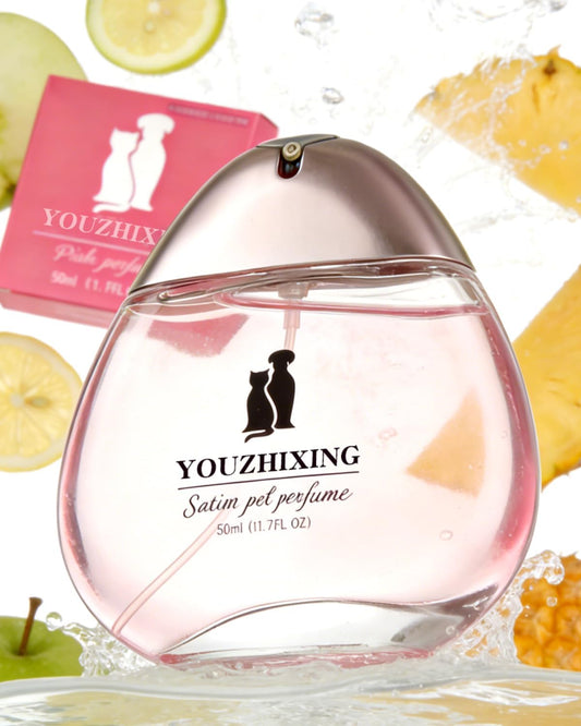 youzhixing Professional Dog Perfume & Pet Cologne - Fruity Fresh Scent - Safe if Licked, Long Lasting Water-Based Deodorizer for Dogs & Cats - 1.7oz Glass Bottle with Gift Box