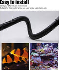 11.81inch EVA Corrugated Water Hose, 32mm Black Supply Pipe Bellows Tubing Pump Connection Accessory For Aquarium Fish T