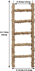 Natural Pepper Wood Parrot Ladder - Bird Climbing & Chewing Toy, Cage Accessory for Parrots, Parakeets, Cockatiels