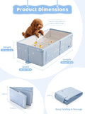 Collapsible Dog Bath Tub for Small Dogs & Cats, Portable Puppy Tub with Side Drain Outlet, Hanging Tab, Foldable Rigid-P