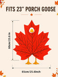 Porch Goose Outfits Fits 17-23 Inch,Halloween Christmas Clothes，Leaf-B