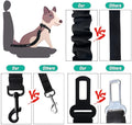 COOYOO Dog Seat Belt,3 Piece Set Retractable Dog Car Harness Adjustable Dog Seat Belt for Vehicle Nylon Pet Safety Seat 