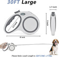 Retractable Dog Leash 30 FT, GUDWING Dog Walking Leash for Medium Large Dogs up to 77 lbs, Heavy Duty No Tangle, Large