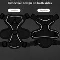 shudyear Cat Chest Harness and Leash Set Adjustable Anti-Escape Soft Mesh Cat Vest for Walking Outdoor (Blcak, L)