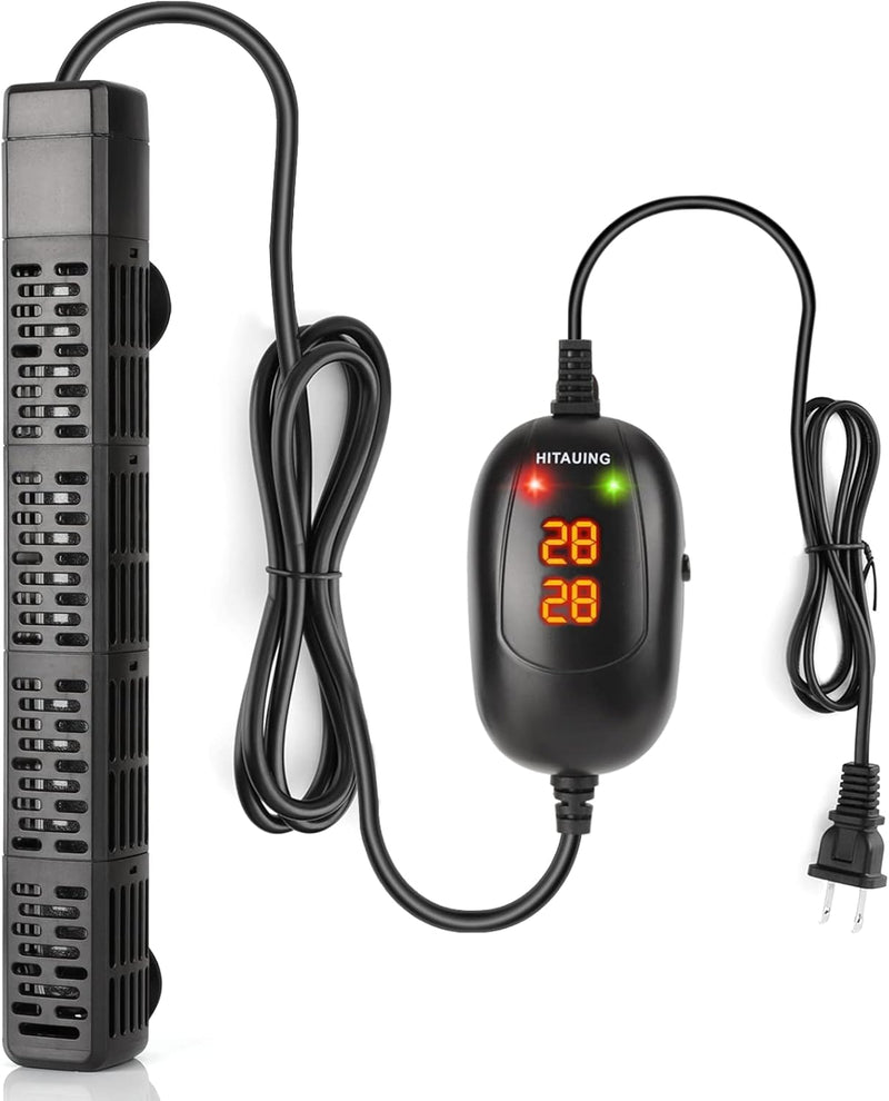 HiTauing Aquarium Heater, 50W/100W/200W/300W/500W Submersible Fish Tank Heater with Over-Temperature Protection and Auto