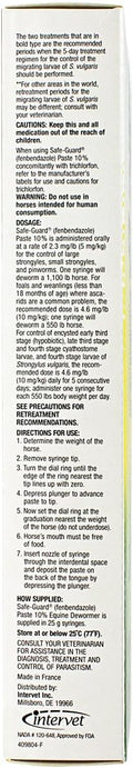 Merck Animal Health Safe Guard Equine Dewormer Paste