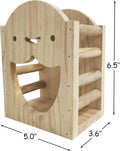 kathson Rabbit Hay Feeder Rack Wood Grass Holder Less Wasted Hay Box Food Feeding Manger Hanging Hay Dispenser for Bunny