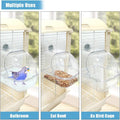 WQY GroceryShop Bird Bath for Cage, Plastic Water Bowl Feeder for Pet Birds, Parrot Bathtub with Hanging Hooks for Little Bird Parrots Spacious Parakeets Portable Shower for Most Birdcage