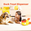 2-in-1 Cat Puzzle Treat Dispenser, Dog Snack Dispenser Toy, Duck Pet Feeder, Slow Feeder, Duck Shape, Suitable for Cat a