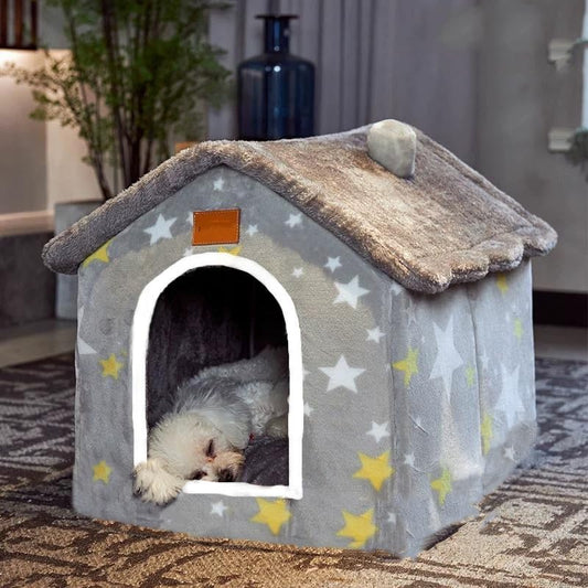 Scnbom Dog House Indoor Puppy Cave Cat Nest Kennel Pet Bed Portabl Foldable