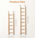 2 Pack Bird Ladder, Bird Cage Ladder Wooden 36 cm & 28 cm