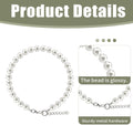 1 White Dog Pearl Necklace, Adjustable Pearl Necklace for Small Dogs Puppies, Celebration Wedding Party Costume Accessor