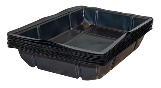 Kitty Lounge Disposable Litter Tray, Black, 25-Pack- Argee RG606/25
